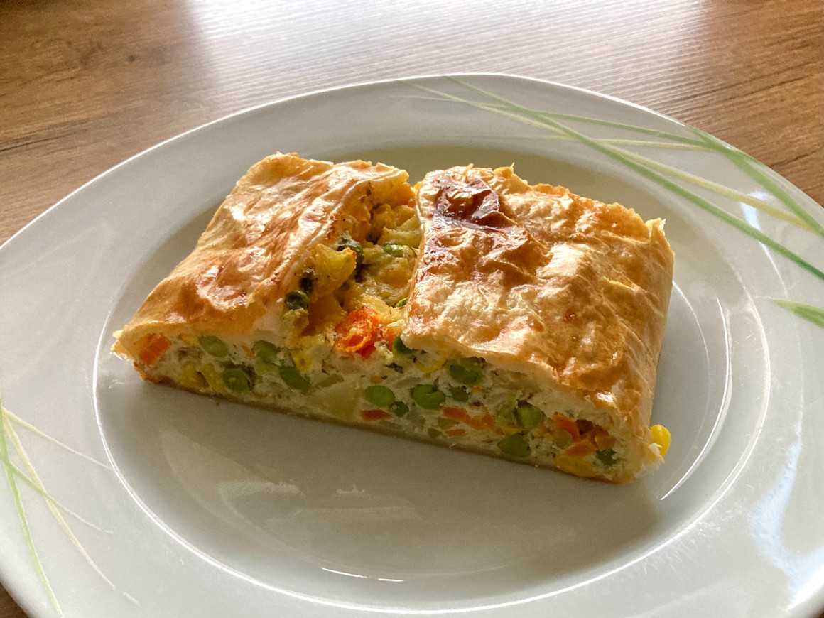 Gemüsestrudel mit Blätterteig - Rezept