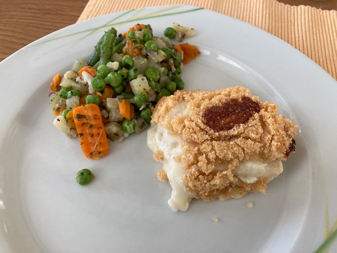 Überbackener Fisch