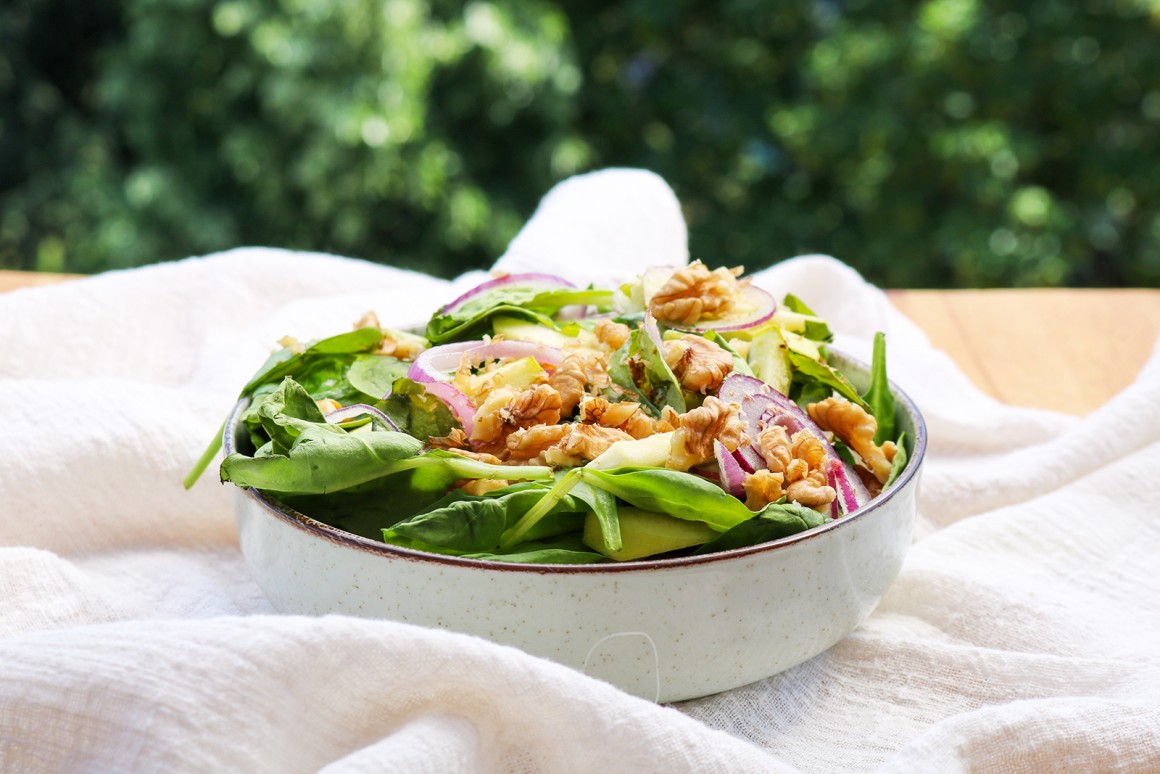 Veganer Spinatsalat