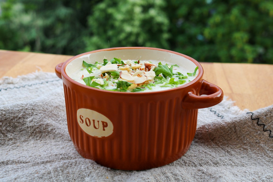 Vegane Blumenkohlschaumsuppe