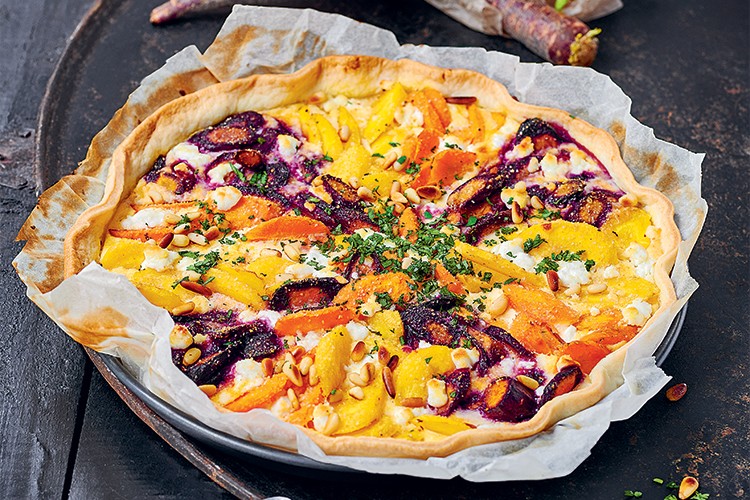 Bunte Karotten-Tarte