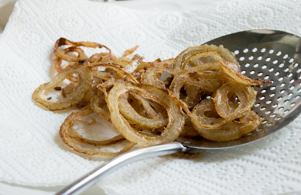 Geröstete Zwiebelringe
