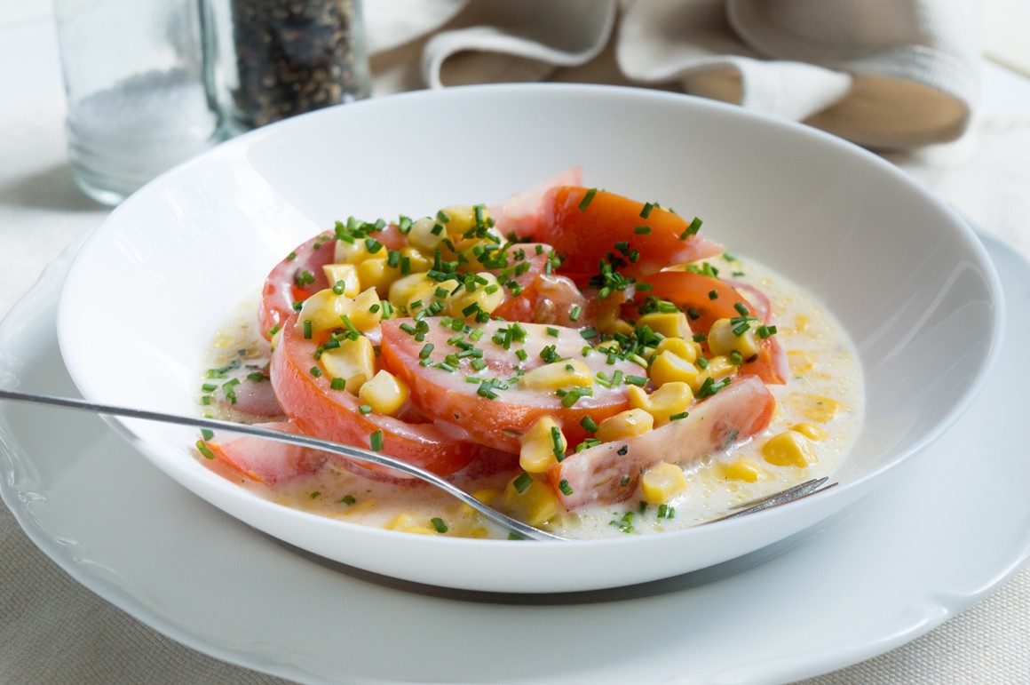 Tomatensalat mit Rahmdressing