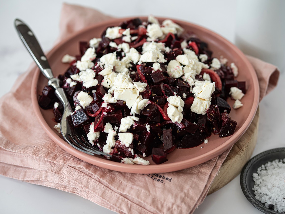 Rote Bete Salat mit Himbeerdressing