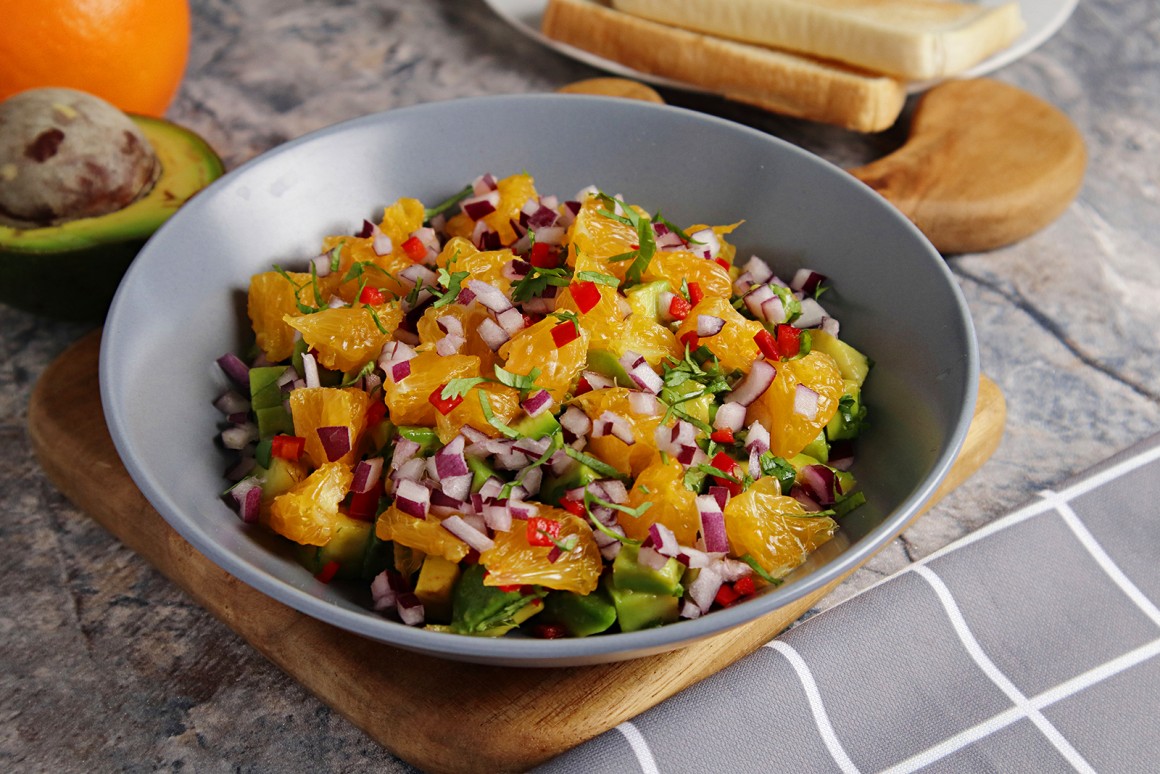 Avocado-Orangen-Tatar