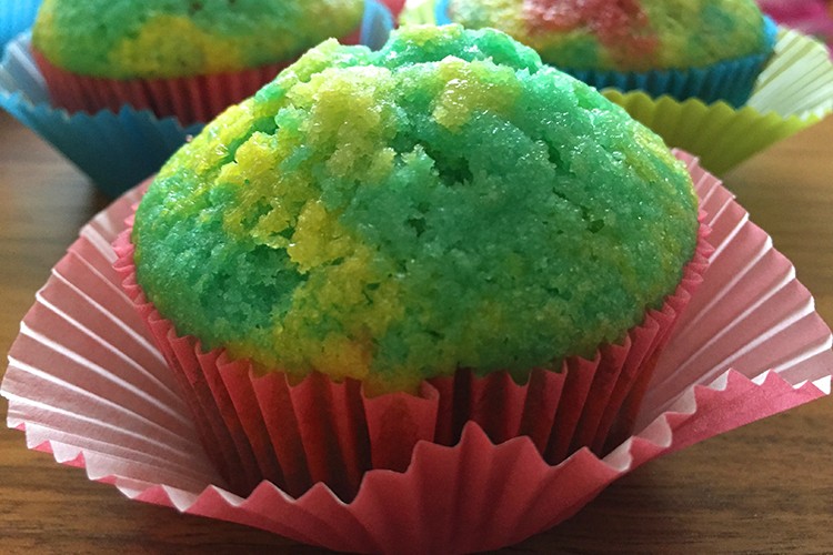 Regenbogenmuffins