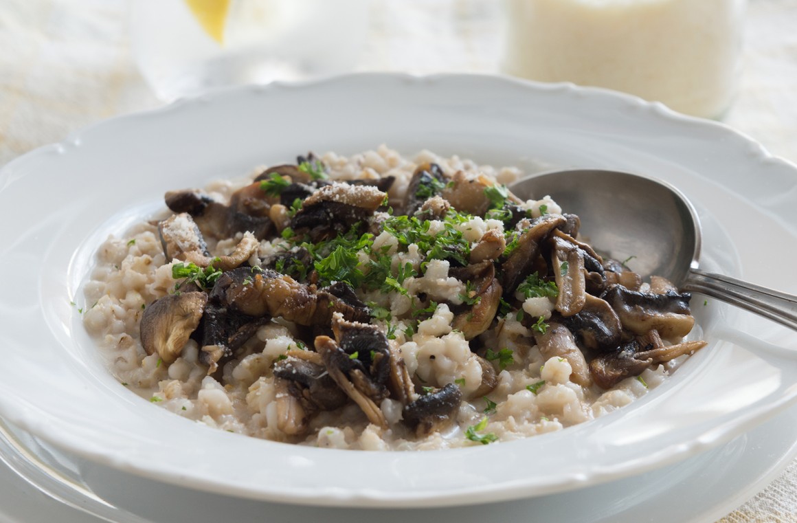 Weizengericht mit Pilzen - Rezept