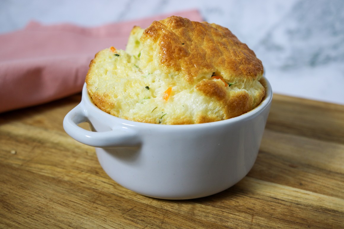 Käsesoufflé mit Gemüse - Rezept