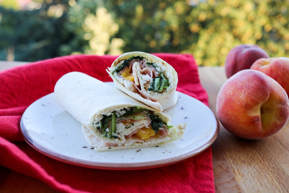 Schinken-Wraps mit Pfirsich
