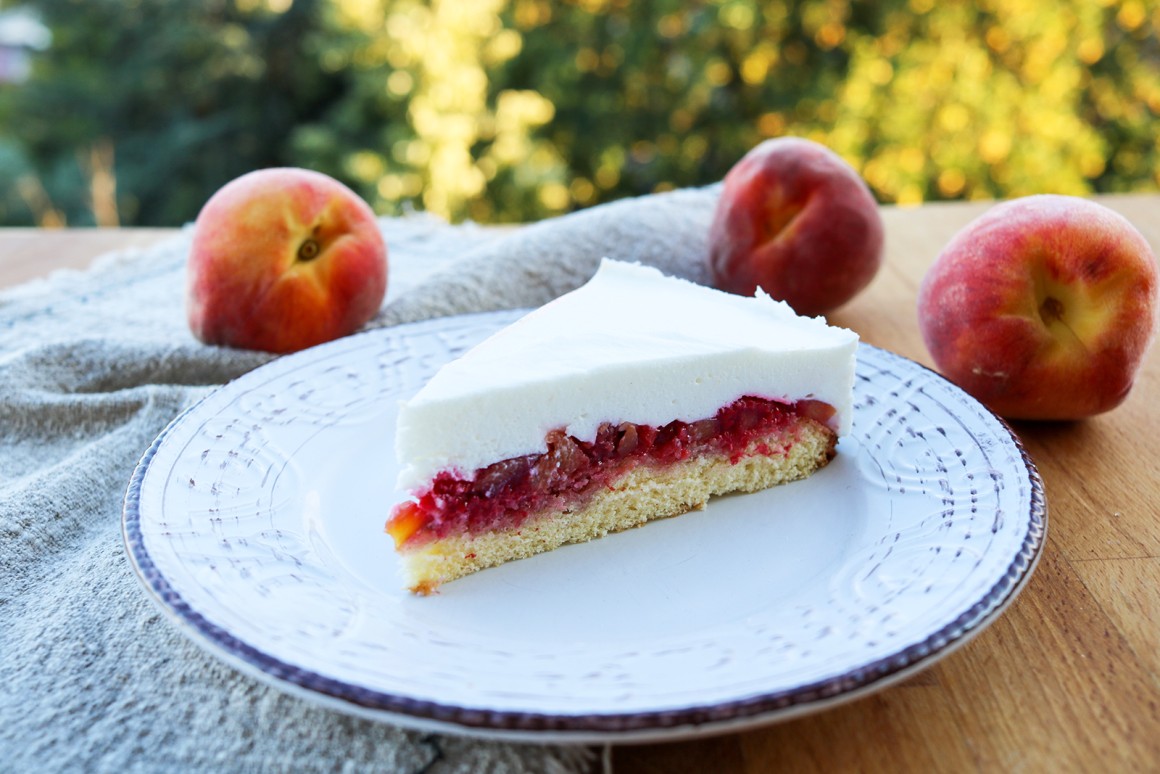 Pfirsich-Himbeer-Quarktorte