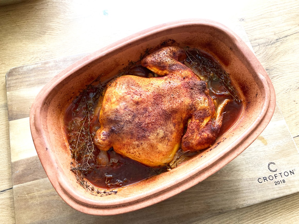 Thymianhähnchen aus dem Römertopf
