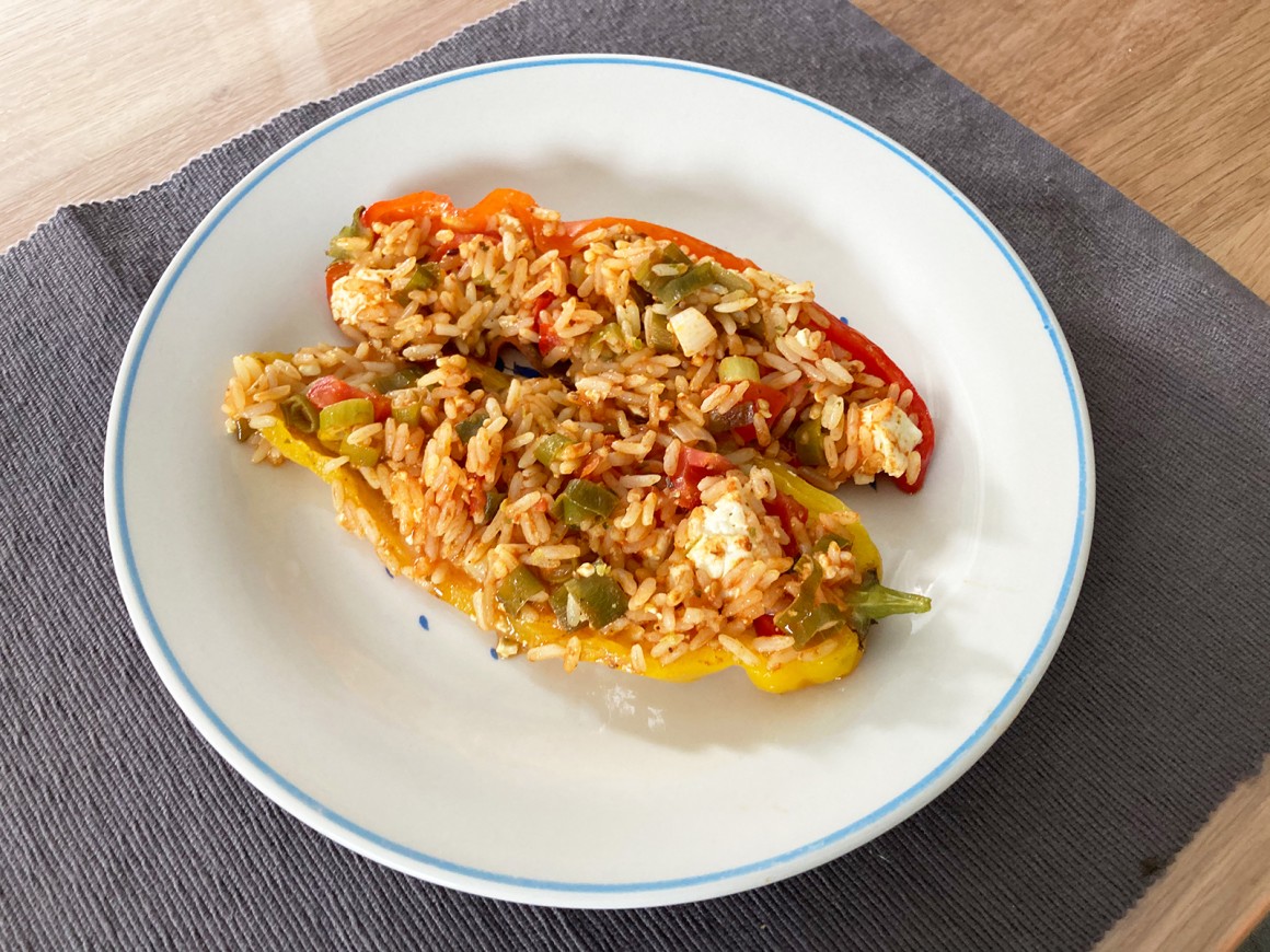 Gefüllte Paprikaschoten mit Reis - Rezept