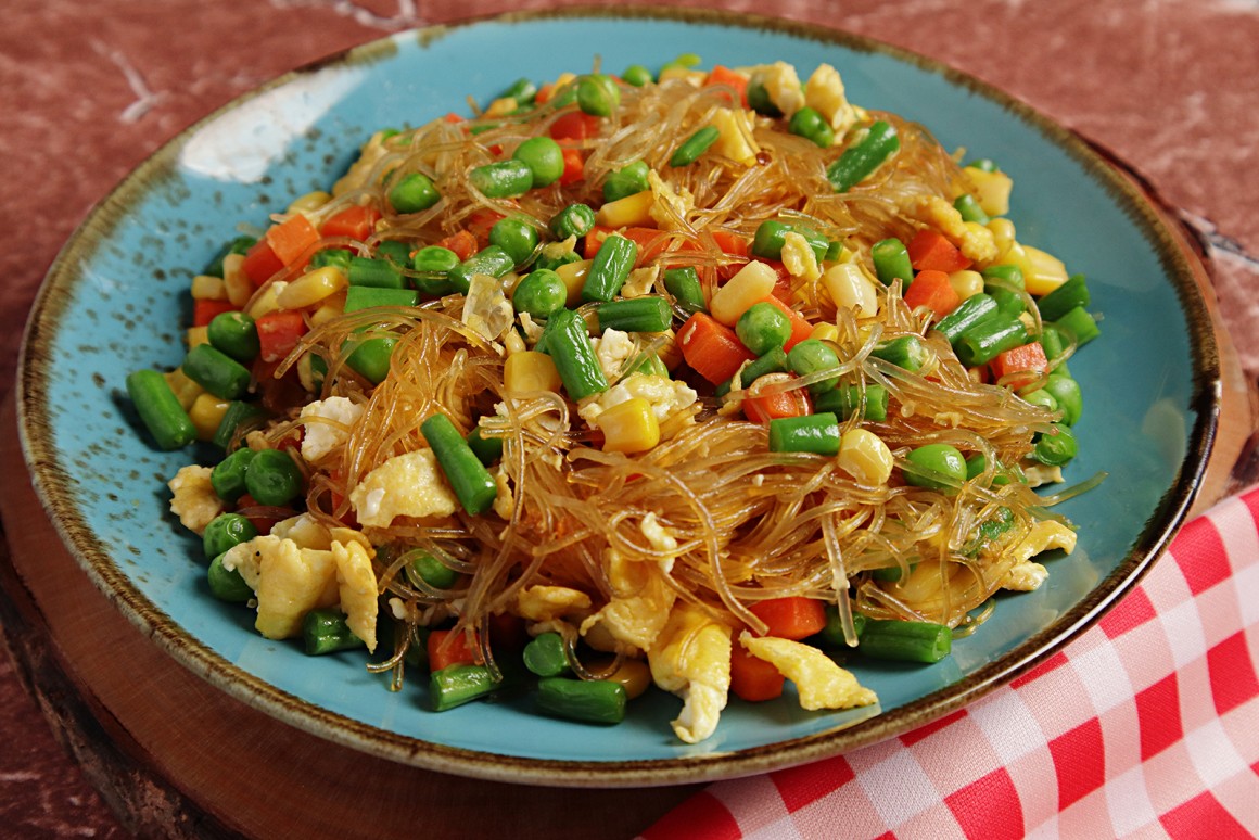 Chinapfanne mit Nudeln