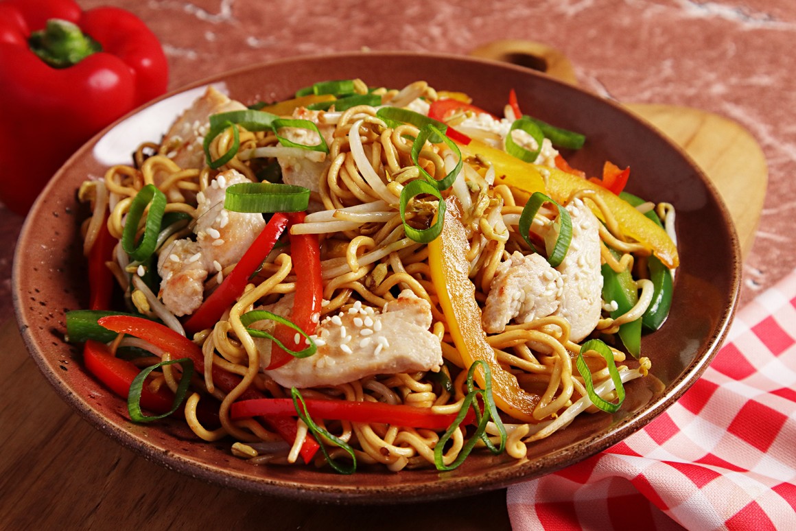 Chinapfanne mit Hähnchen