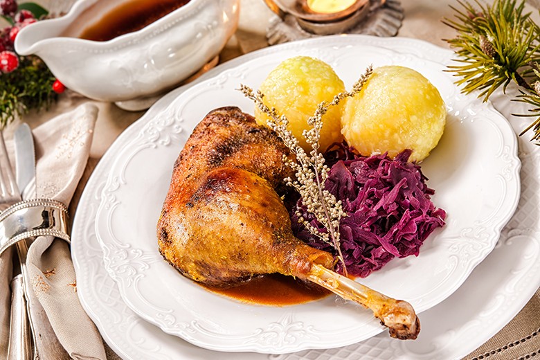 Geschmorte Gänsekeulen