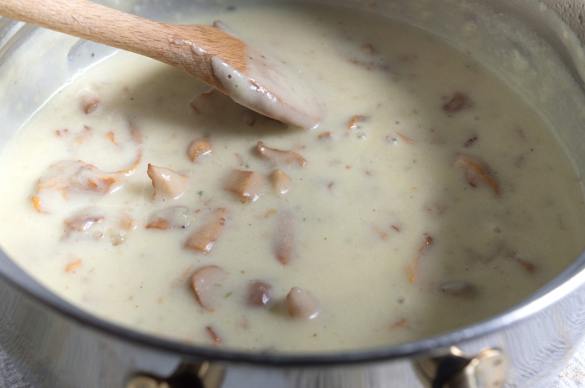 Cremige Pfifferlinge-Sauce