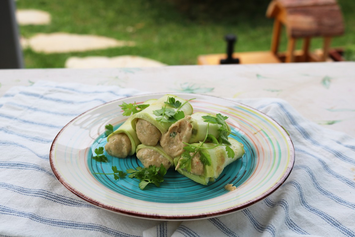 Zucchiniröllchen mit Thunfisch - Rezept