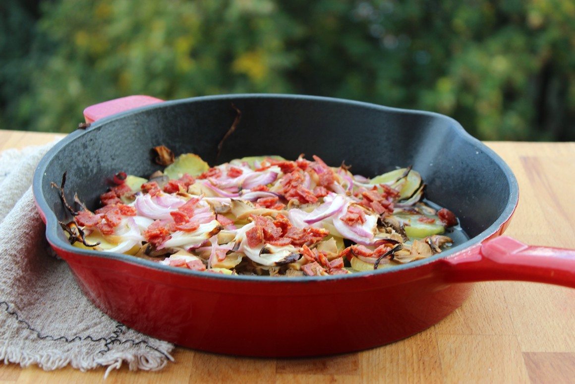 Tortilla mit Salami