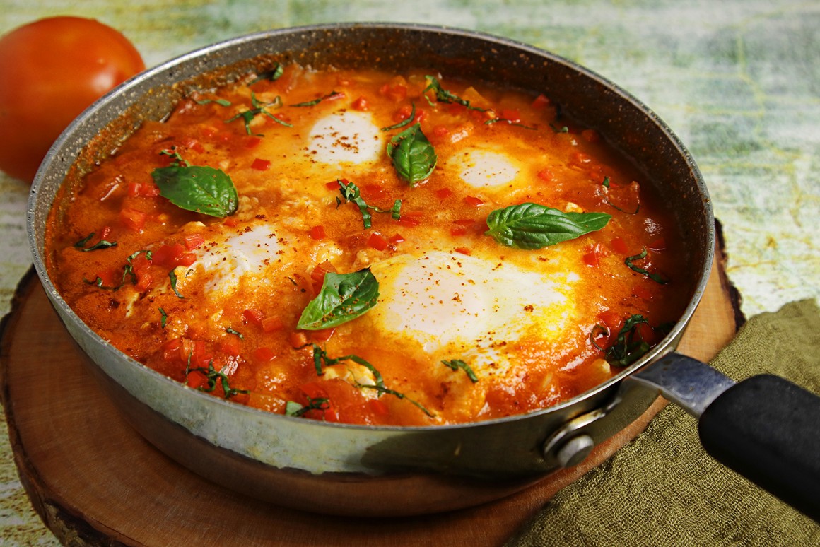 Eier in Tomatensoße - Rezept