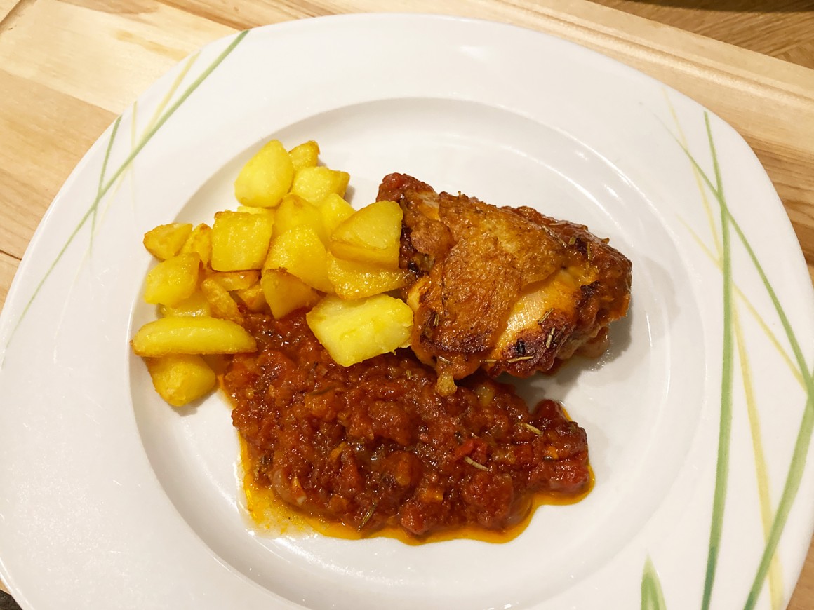 Hähnchen mit Kartoffeln