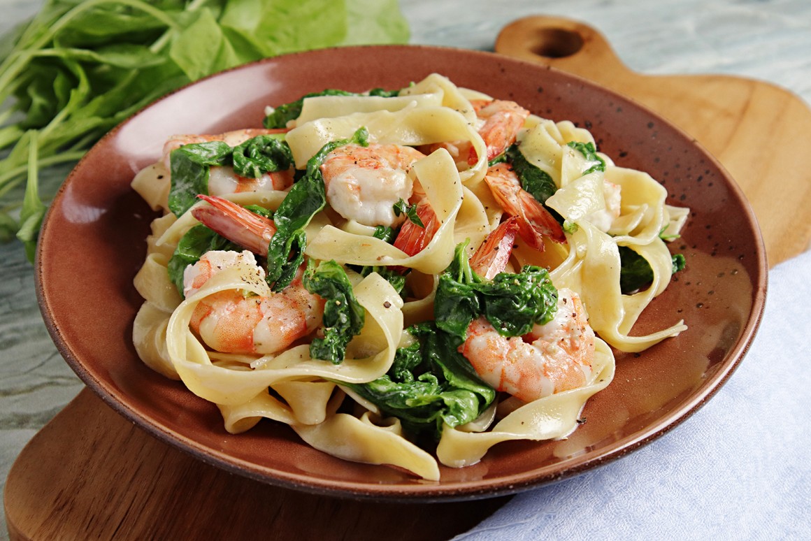 Garnelen-Tagliatelle