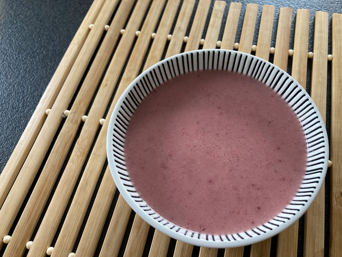 Schmelzflockenbrei mit Erdbeeren