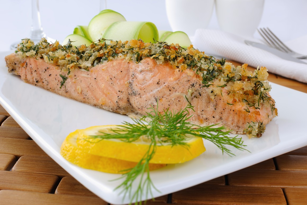 Lachs mit Kräuterkruste - Rezept