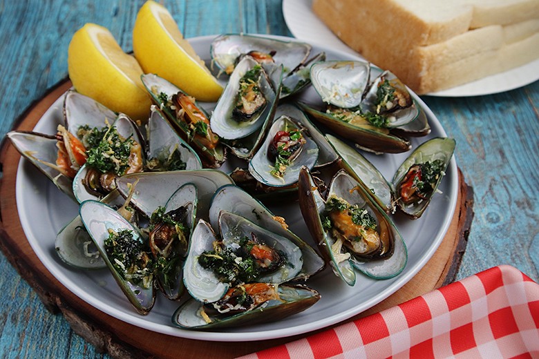 Gegrillte Muscheln