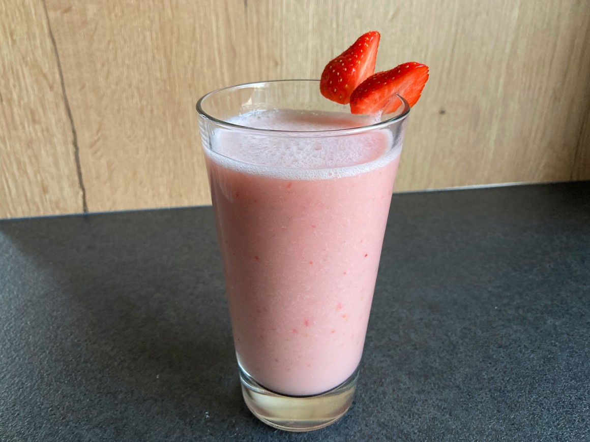 Hafermilch-Shake mit Erdbeeren - Rezept