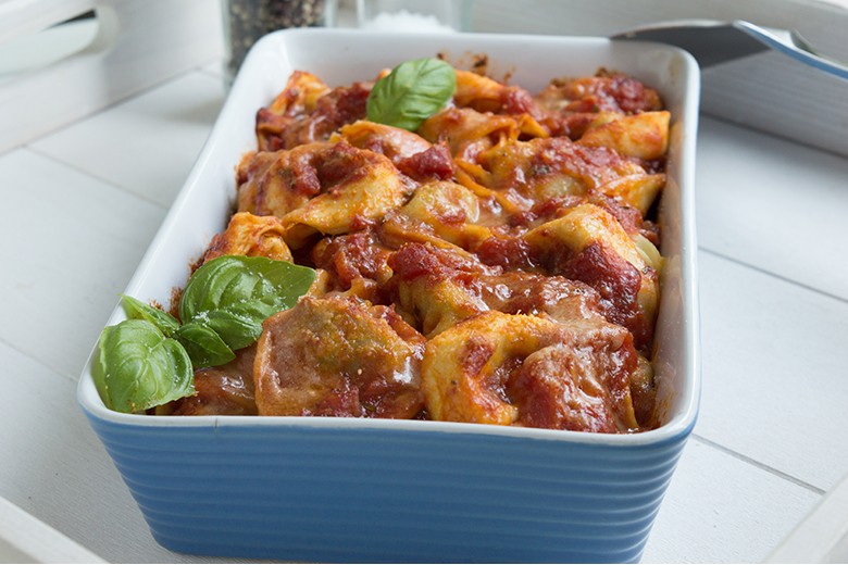 Tortellini-Tomaten-Gratin