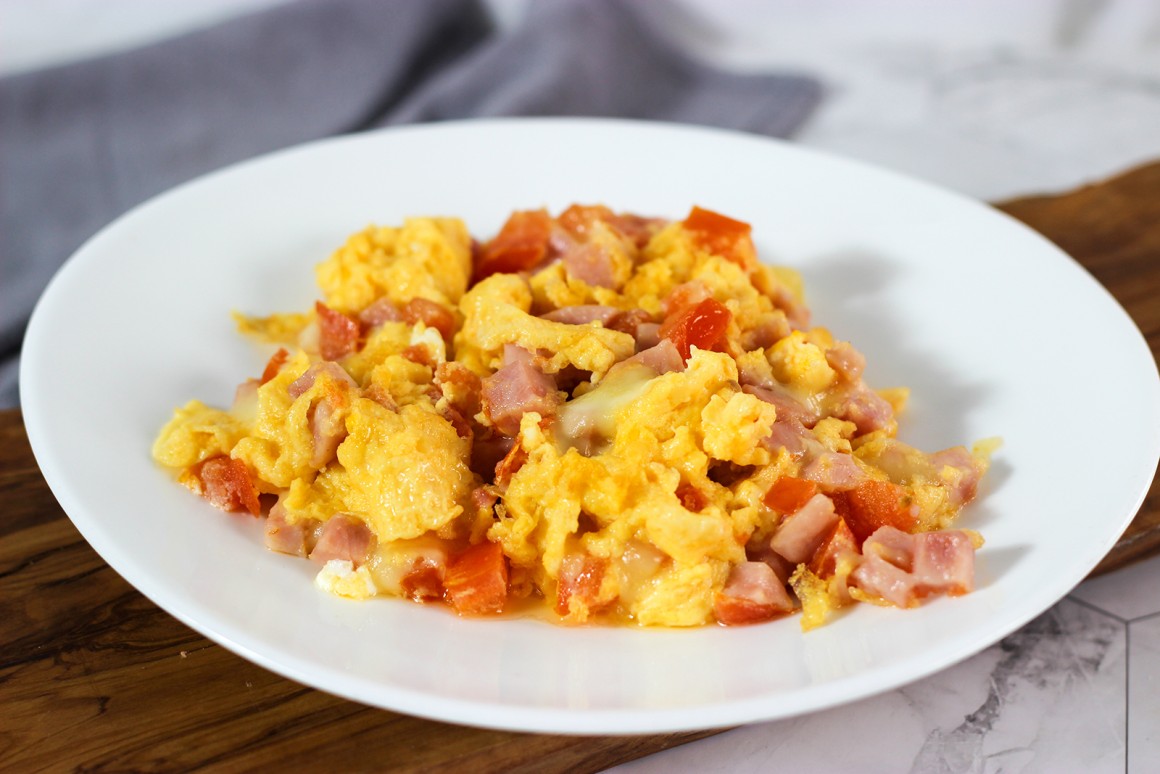 Schinken-Rührei - Rezept