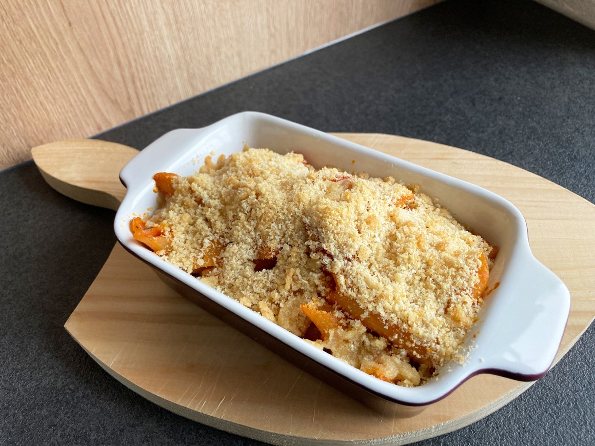 Nudeln mit Knusperstreusel
