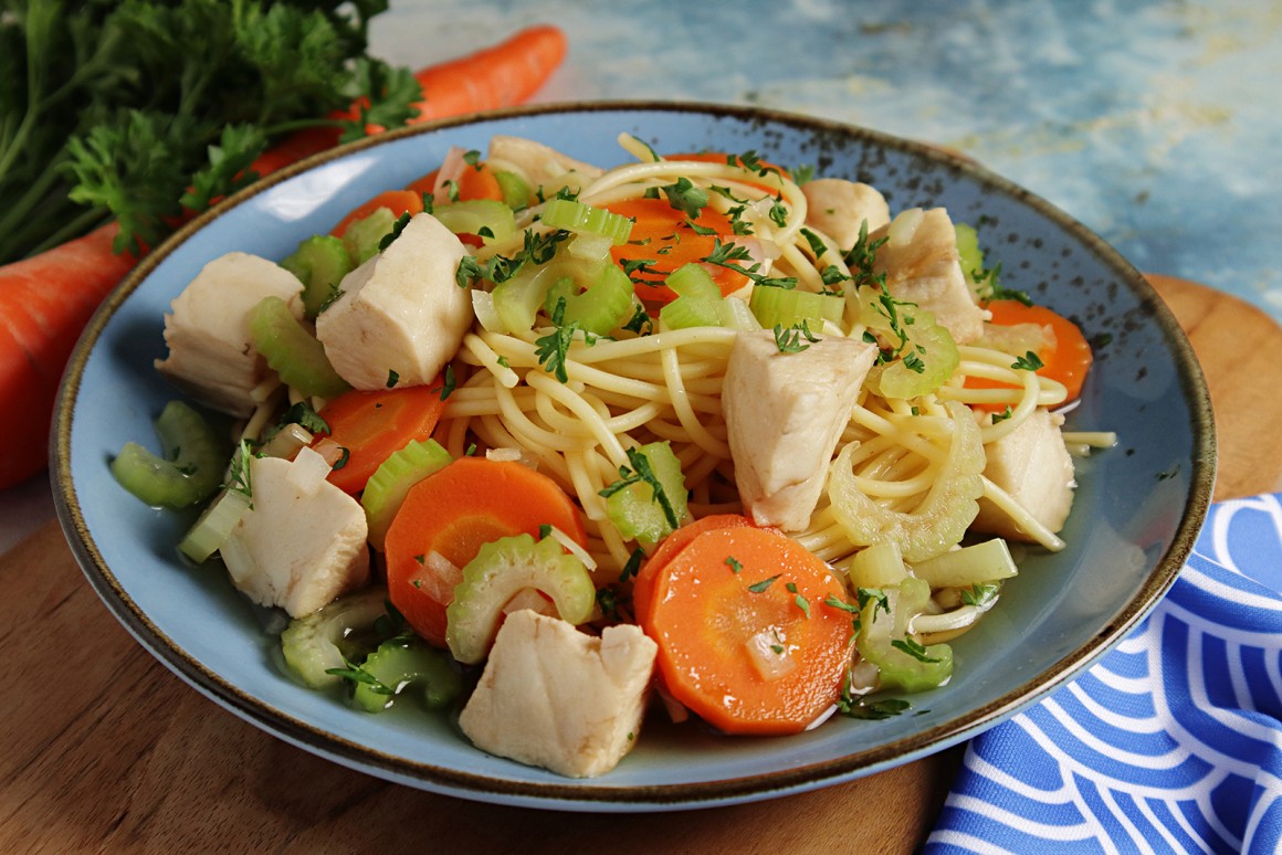 Spaghetti mit Fischragout