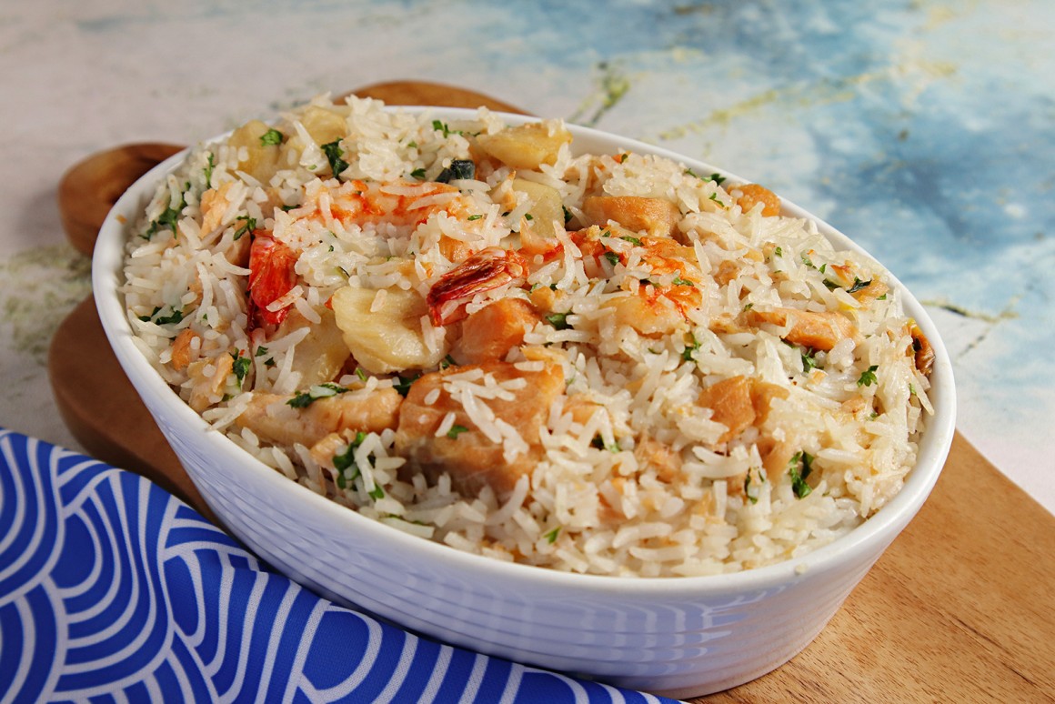 Fischragout mit Reis
