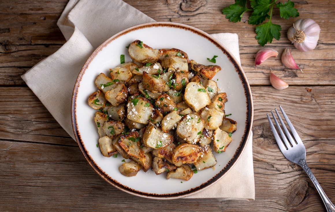 Topinambur mit Kräutern und Knoblauch