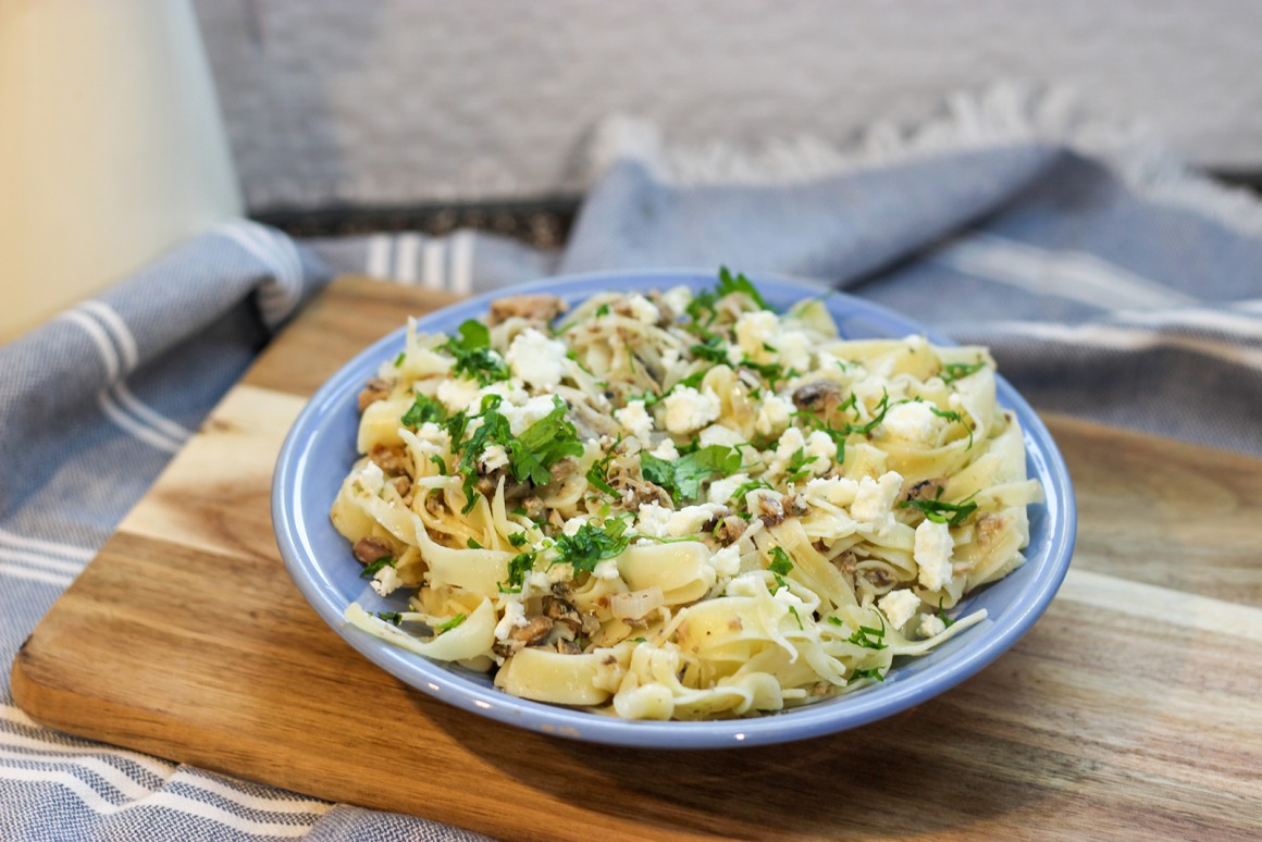Nudeln mit Sardinen und Feta