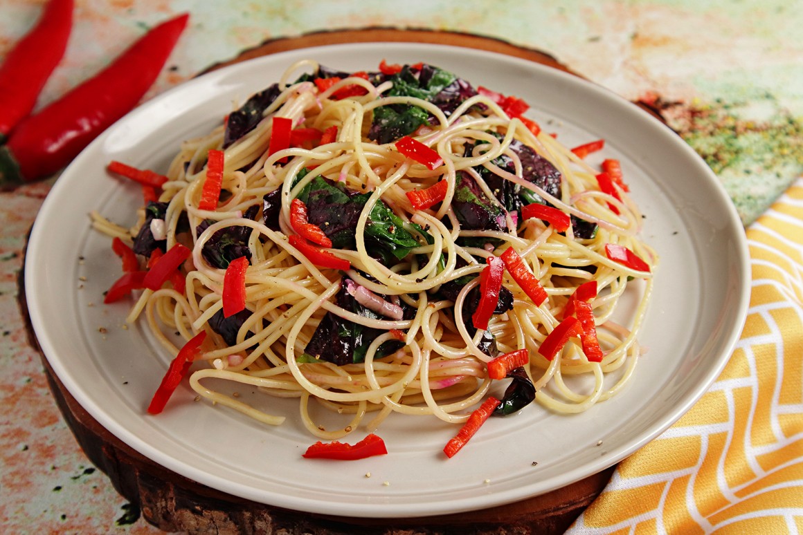 Mangold-Chili-Pasta