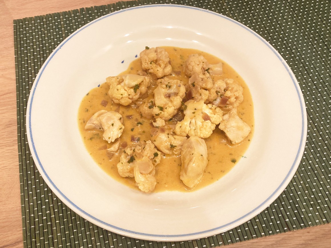 Senfhähnchen mit Blumenkohl