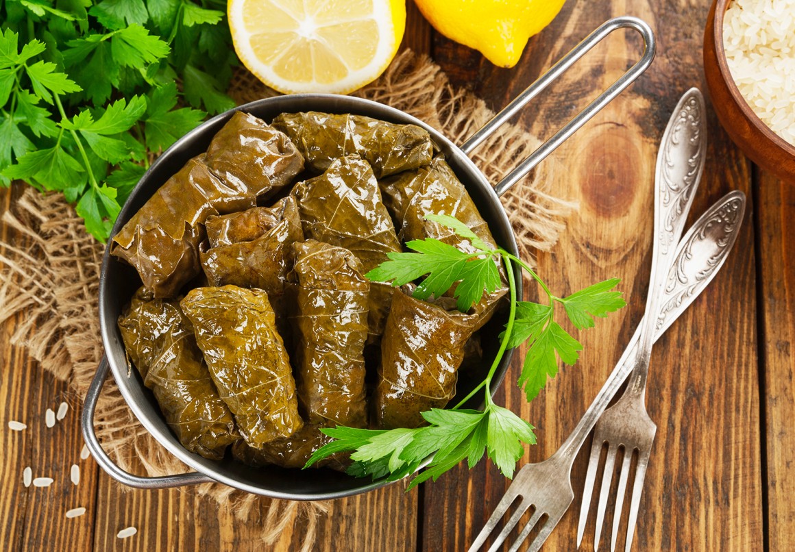 Gefüllte Weinblätter mit Hackfleisch
