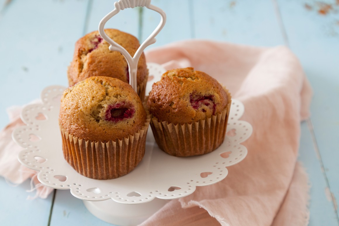 Gesunde Himbeermuffins ohne Zucker