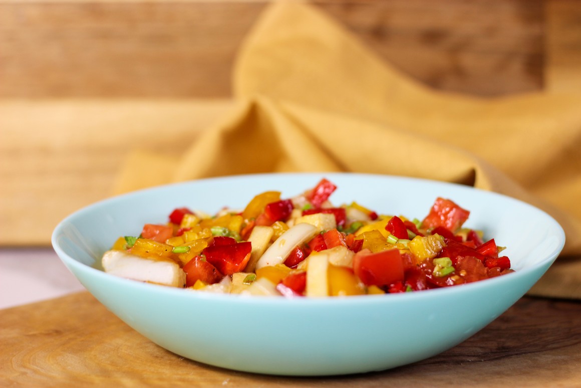 Paprikasalat mit Apfel - Rezept