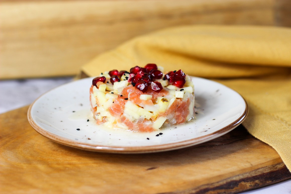 Lachstatar mit Apfel - Rezept