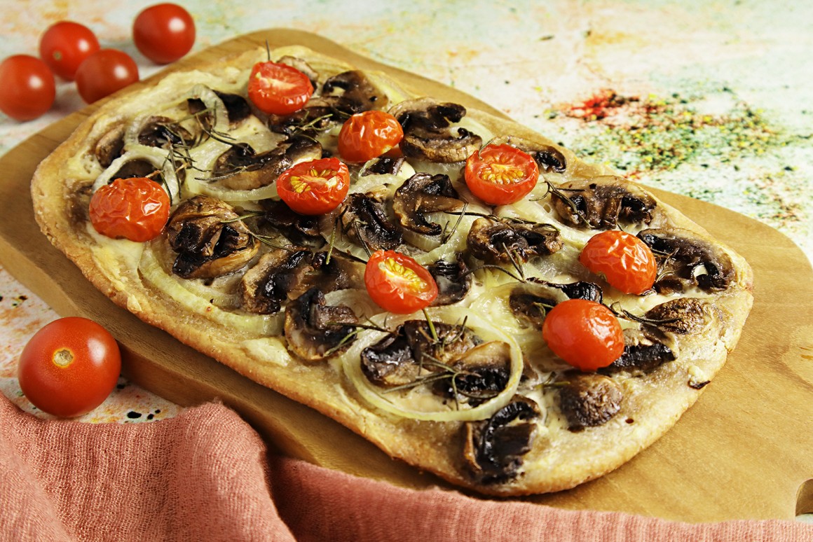 Veganer Flammkuchen