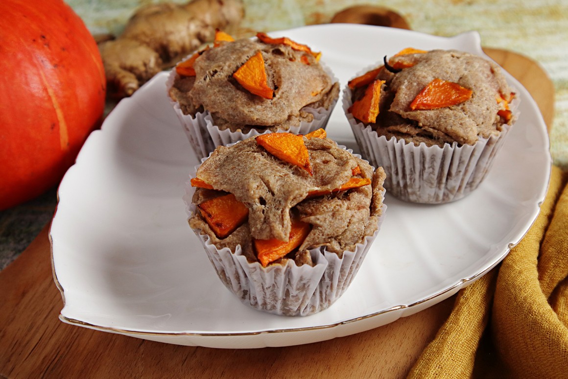 Gewürzmuffins mit Kürbis und Ingwer