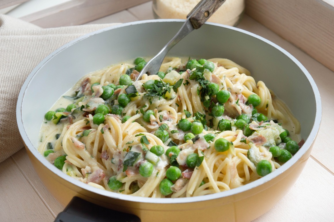 Gemüse-Carbonara