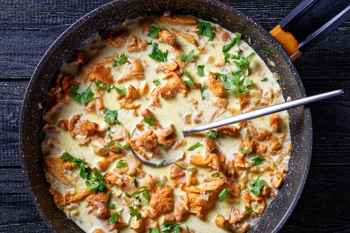 Pfifferlinge in Sahnesauce