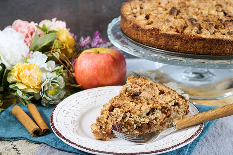 Einfacher veganer Apfelkuchen