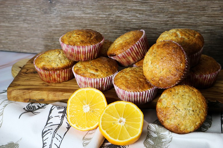 Vegane Zitronenmuffins mit Chiasamen