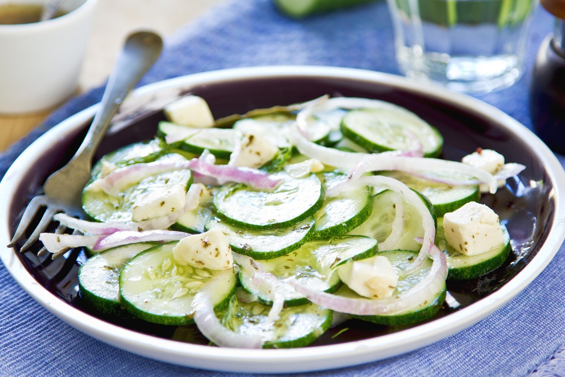 Gurkensalat mit Feta