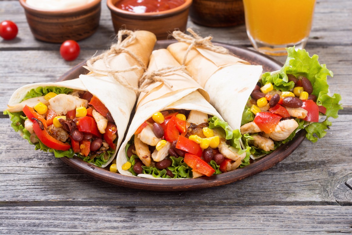 Wraps mit Hühnerfleisch und Gemüse - Rezept